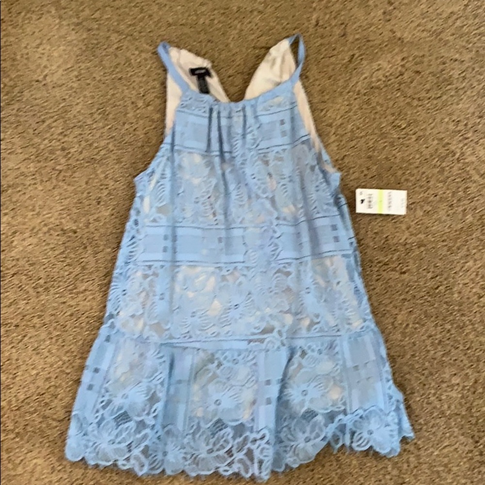 Blue lace tank